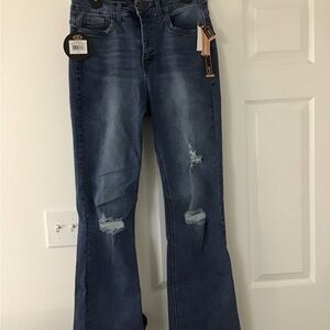 one 5 one Women's Dark Blue Boot Cut Jeans